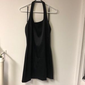 Black halter dress